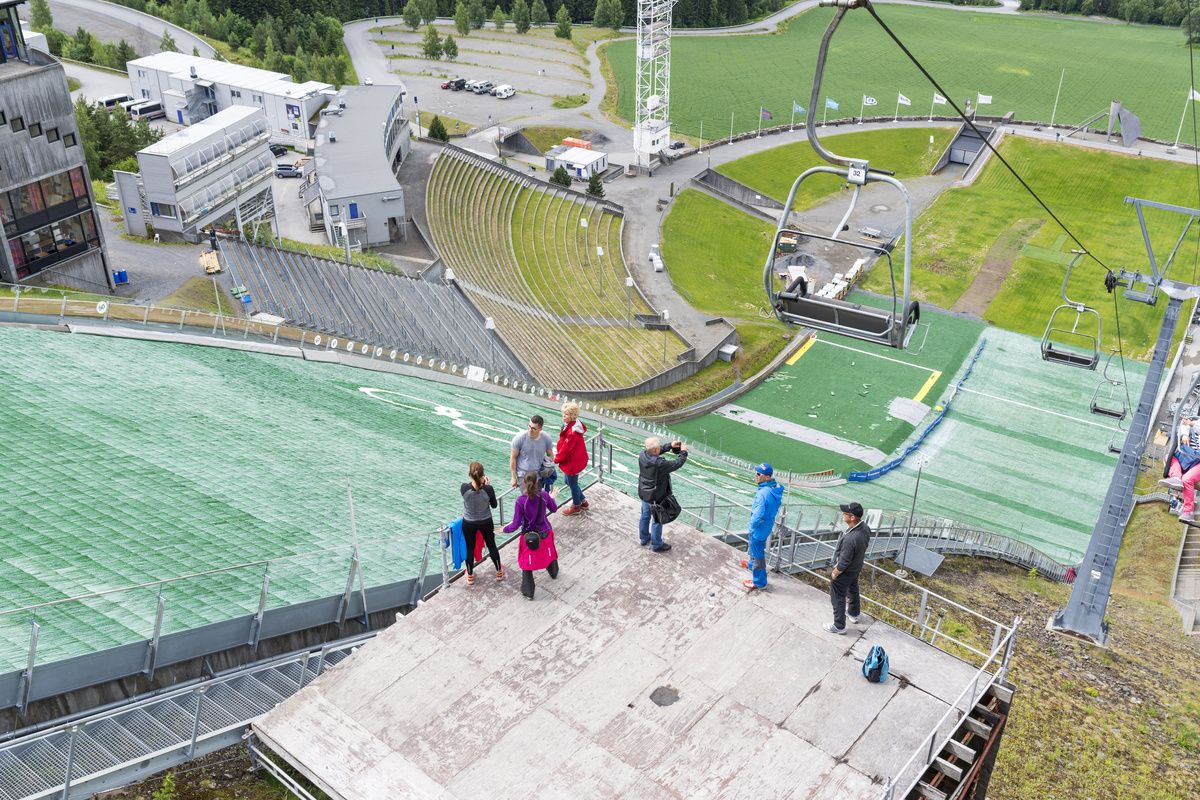 De skischans in Lillehammer