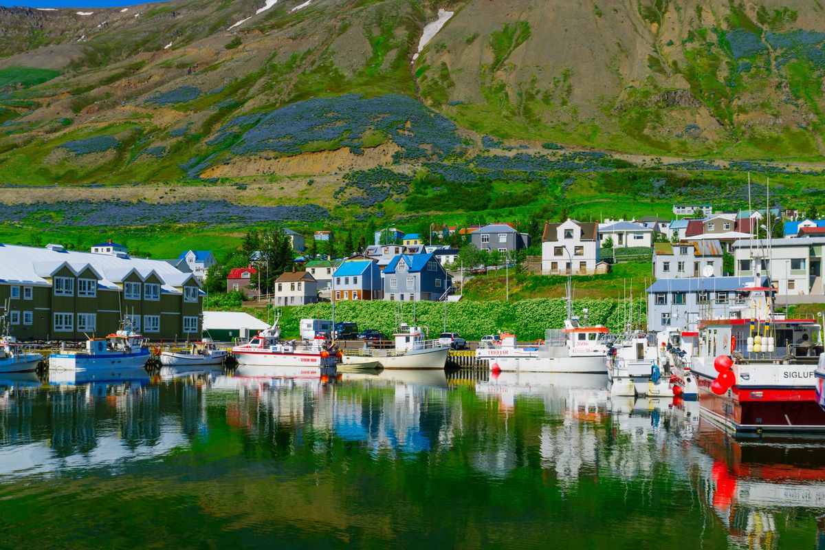 De haven in Siglufjordur