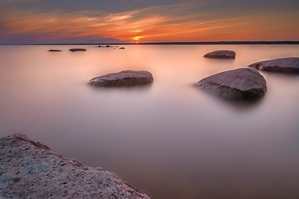 Rotsen in het Peipusmeer