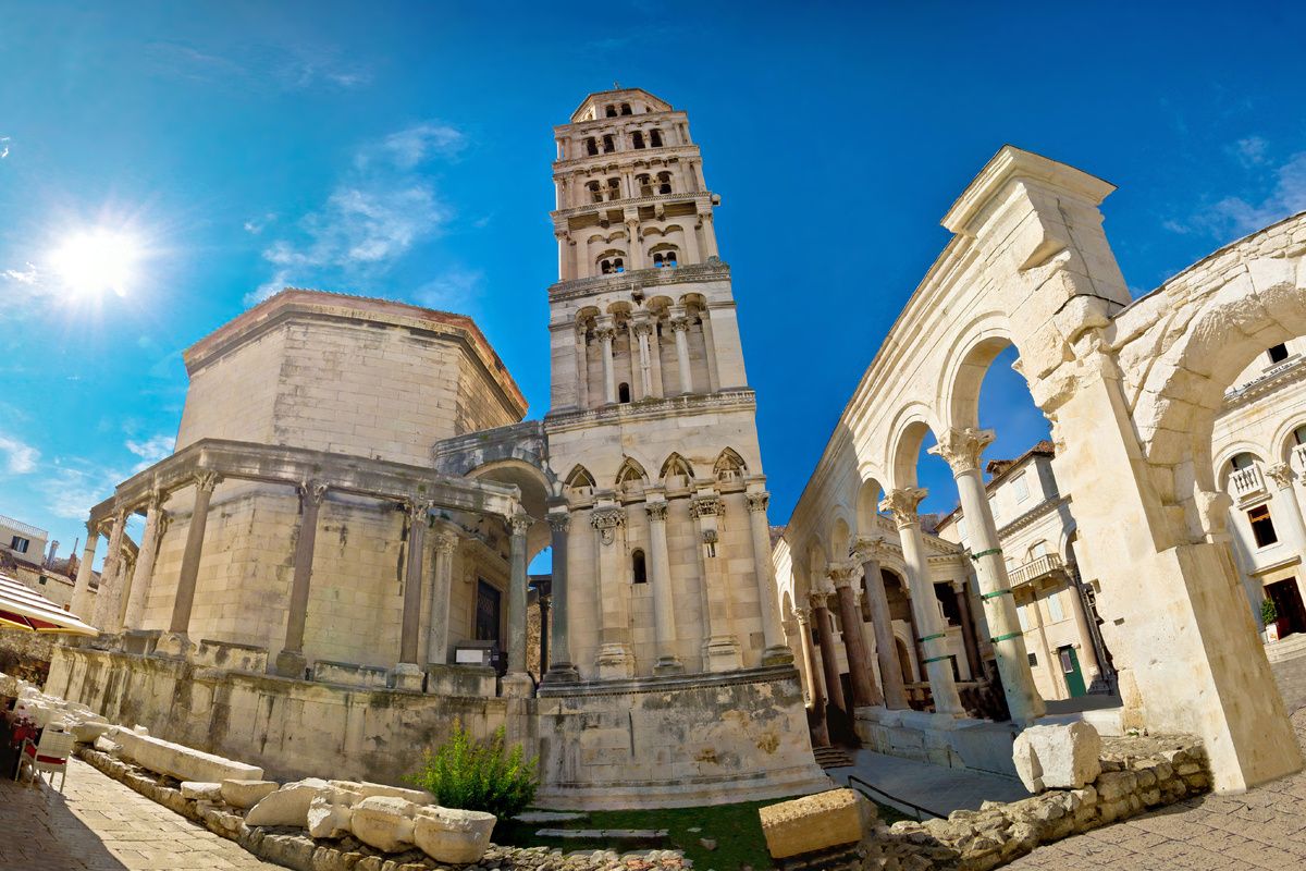 Het paleis van Diocletiamus in Split