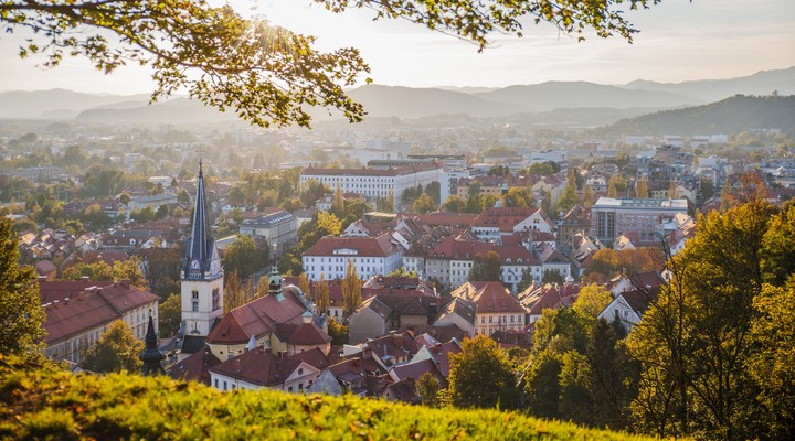 Herfstkleuren in Sloveni