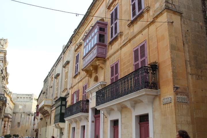 De huizen in Valletta