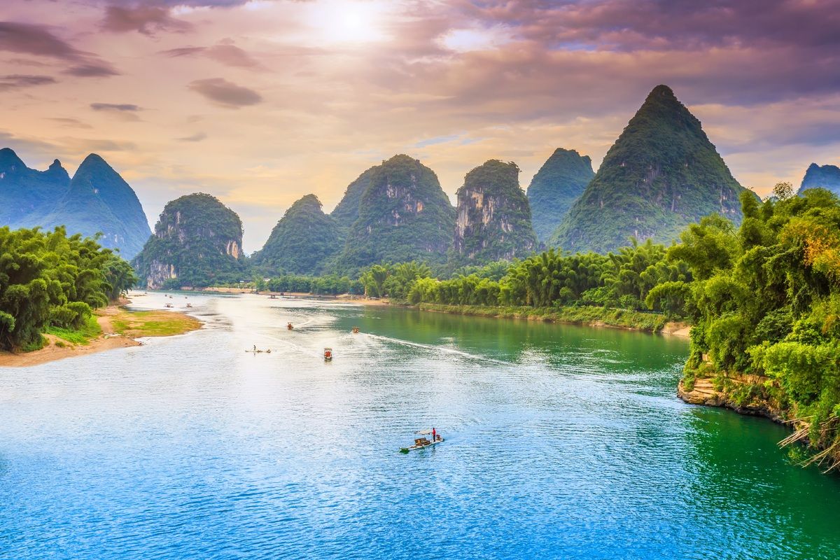 Het prachtige gebied Yangshuo