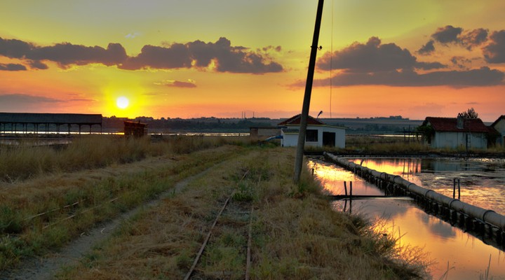 Zonsondergang Burgas Bulgarije