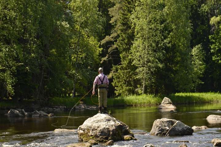 Een visser in Zweden