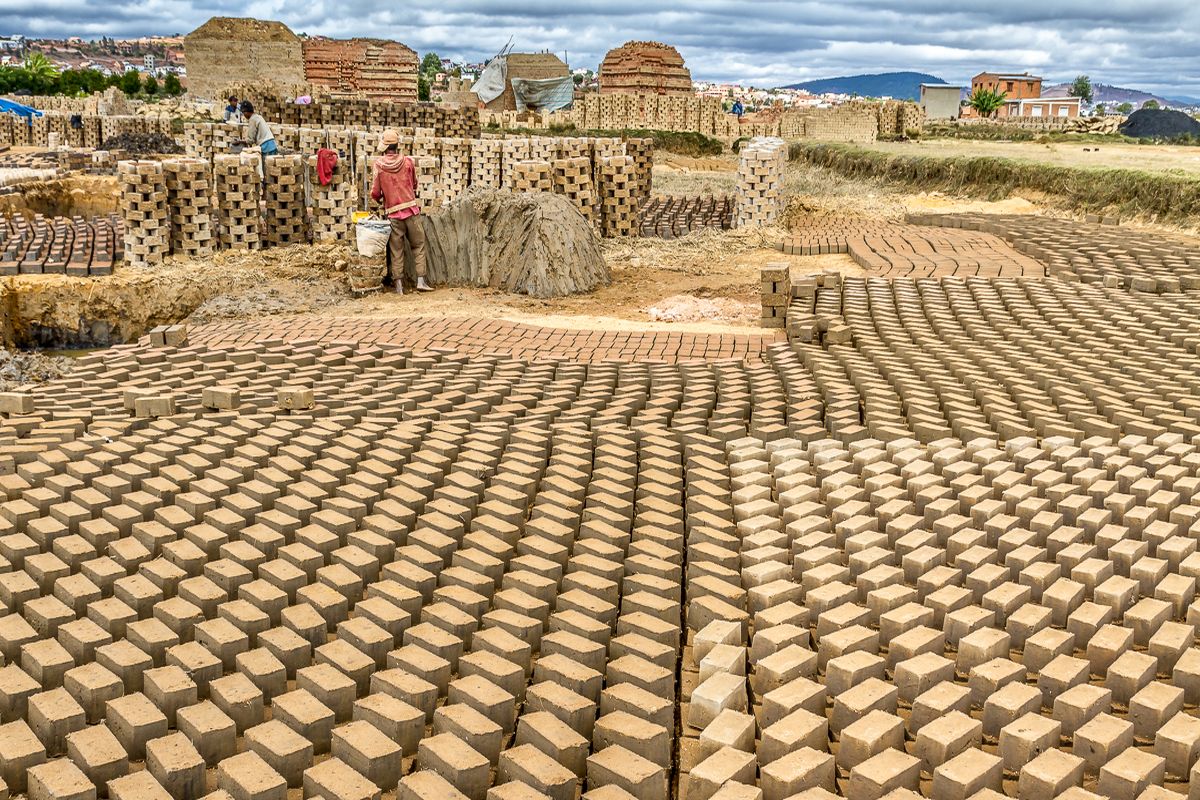 De stenen liggen te drogen