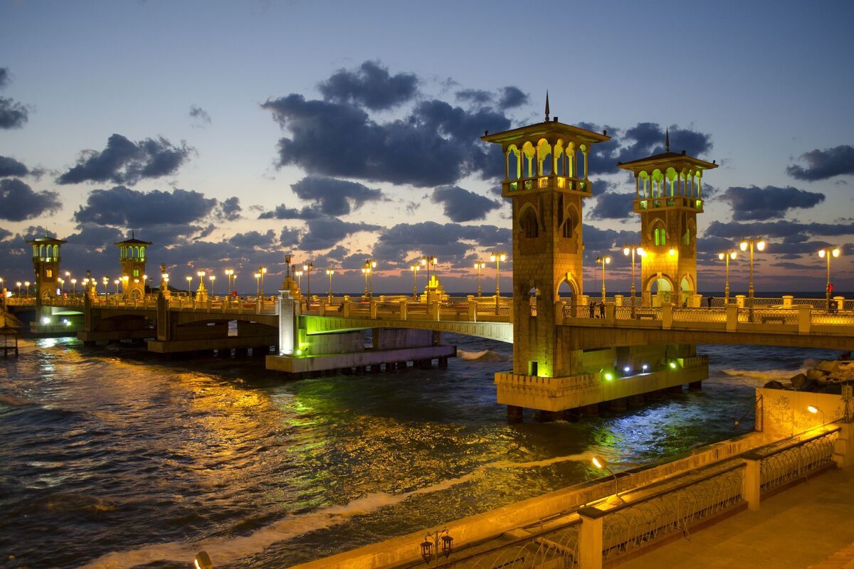 Alexandri� bij nacht, Egypte