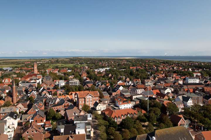 Zicht op het eiland Borkum