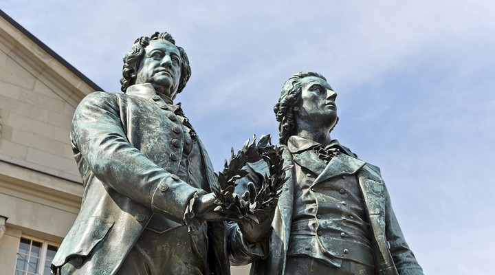 Monument Goethe en von Schiller Weimar