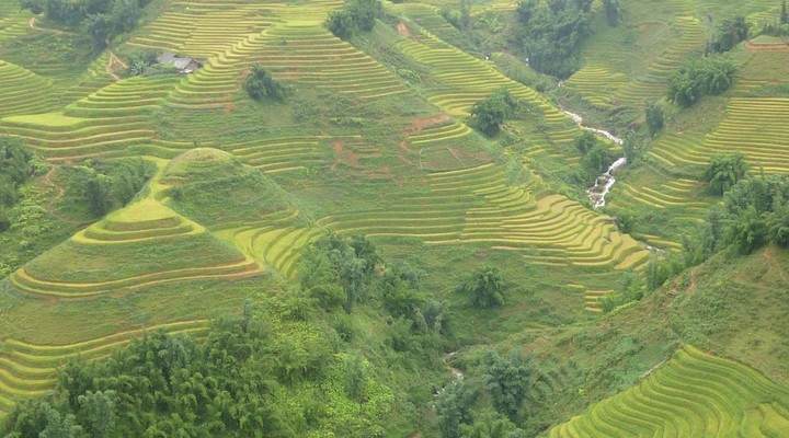 Het landschap van Sapa in Vietnam