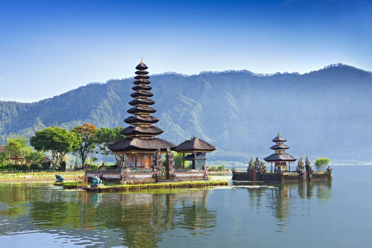 Ulun Danu Tempel op Bali, Indonesi�