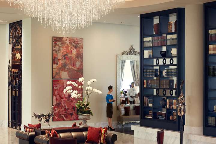 De lobby van Raffles