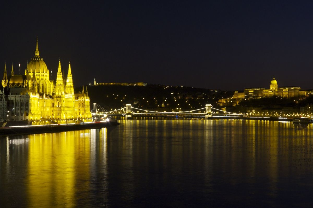 de skyline van Boedapest