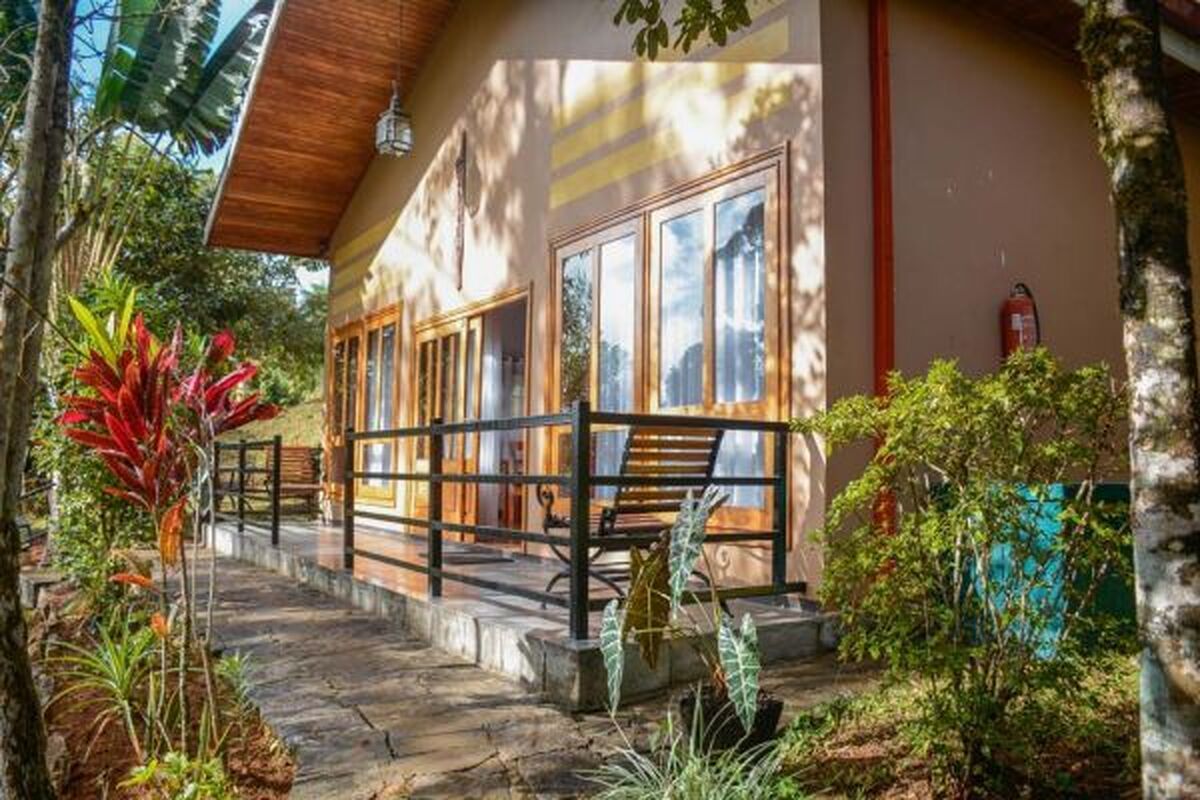 De bungalows hebben een eigen terras