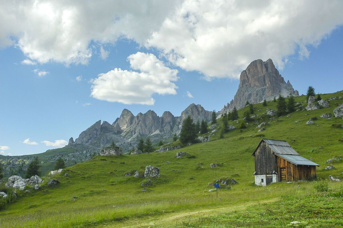 Passo Giau, Dolomieten, Veneto, berglandschap
