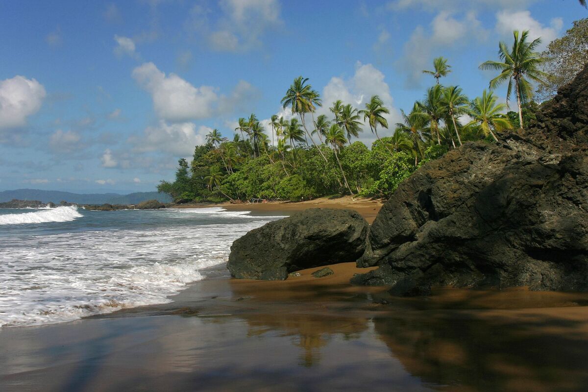 Pacifische kust in Corcovado Nationaal Park