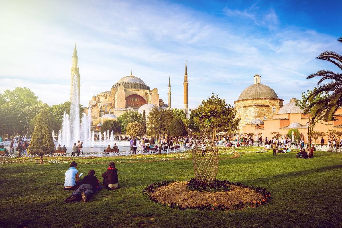 Uitzicht op de Hagia Sophia, Istanbul