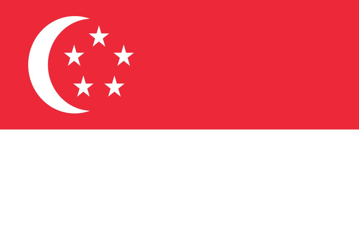 Huidige staatsvlag van Singapore