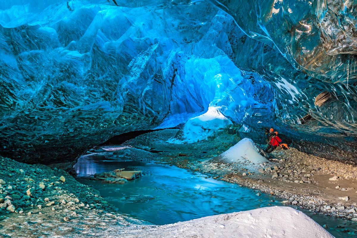 Excursie naar de ijsgrotten in IJsland