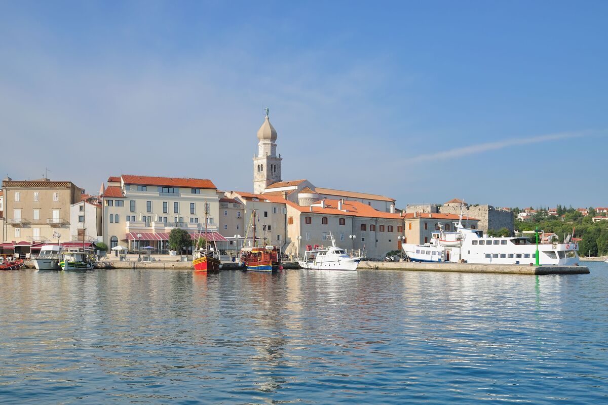 Stad Krk op het gelijknamige eiland Krk