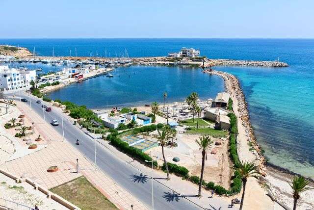 De badplaats Monastir