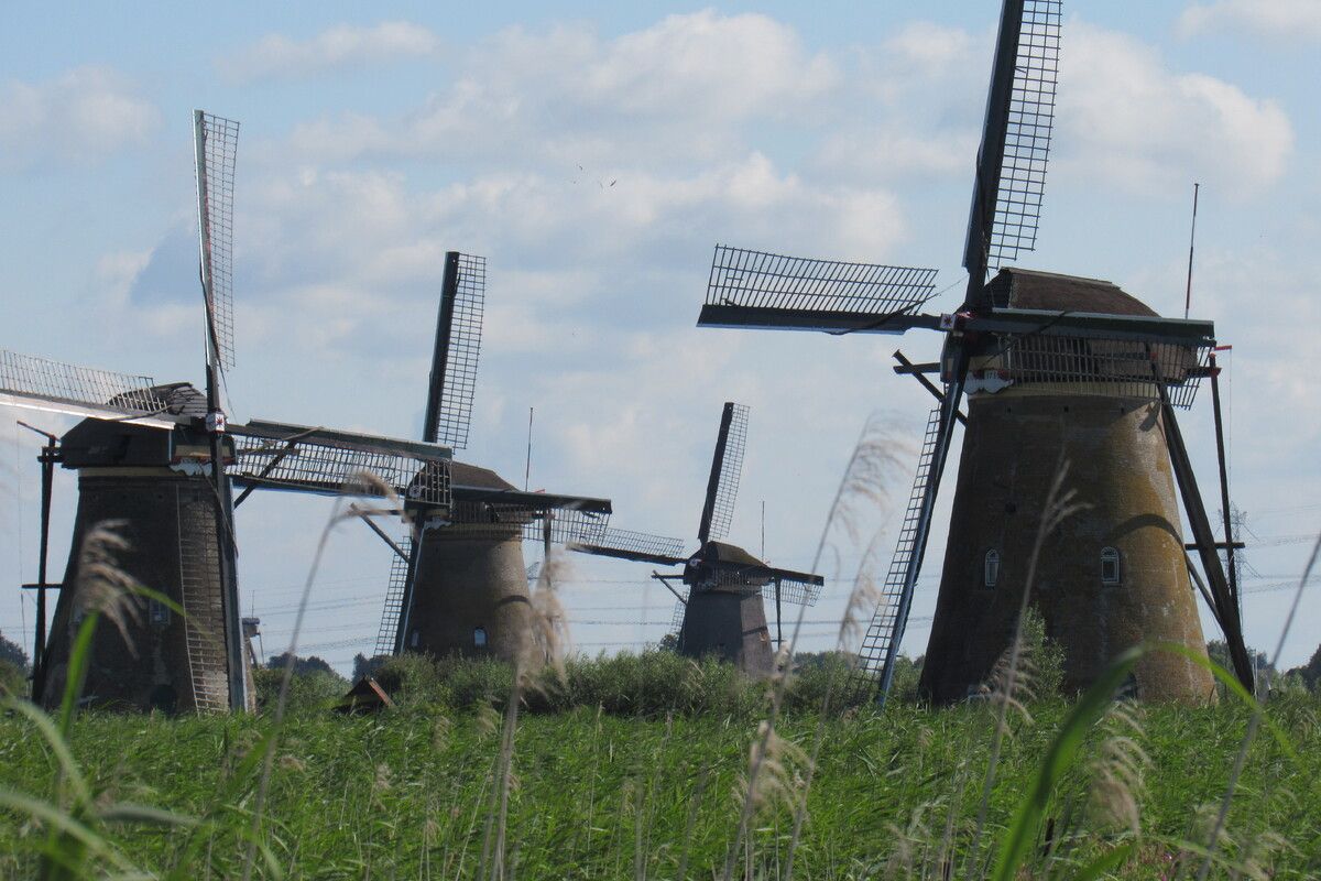De molens van Kiderdijk onderweg naar Den Haag