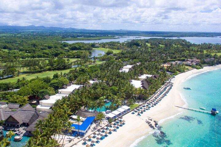 Bovenaanzicht van het hotel