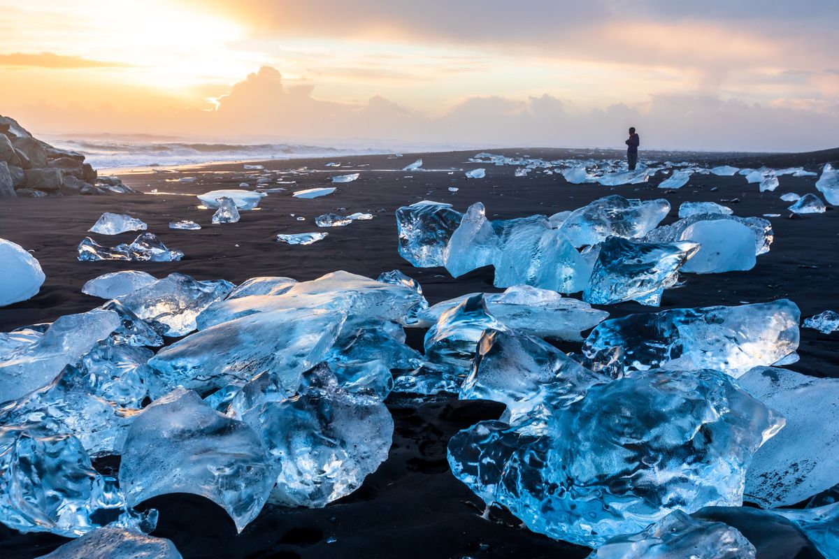 Het magische Diamond Beach in IJsland