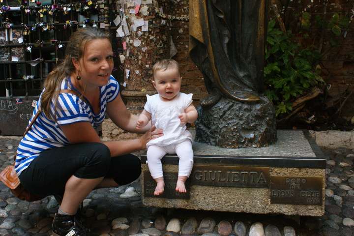 Bij het balkon van Romeo en Julia