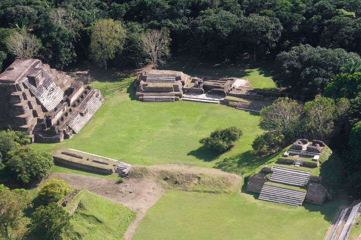 Luchtfoto van Altun Ha