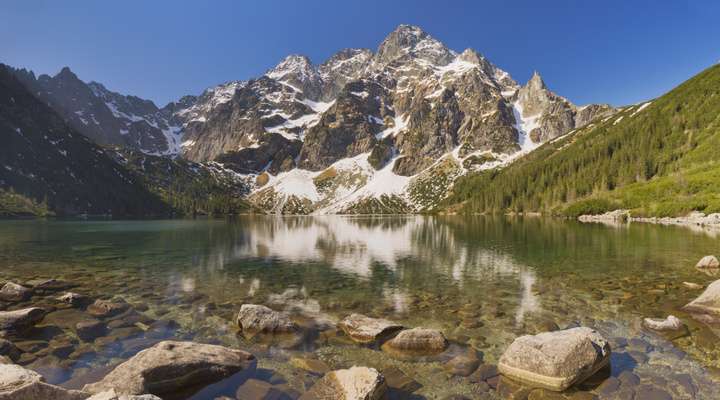 Morskie Oko meer in Tatra Nationaal Park