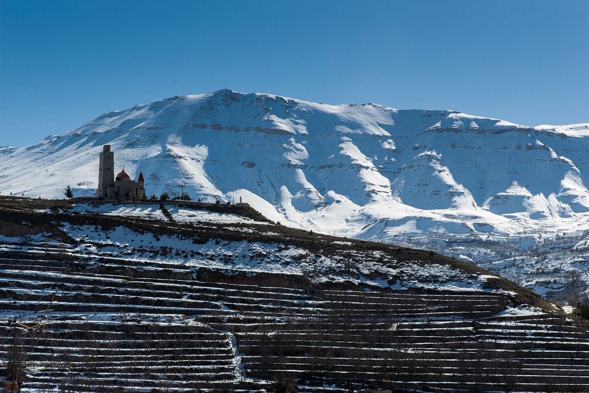 Besneeuwde bergen Libanon