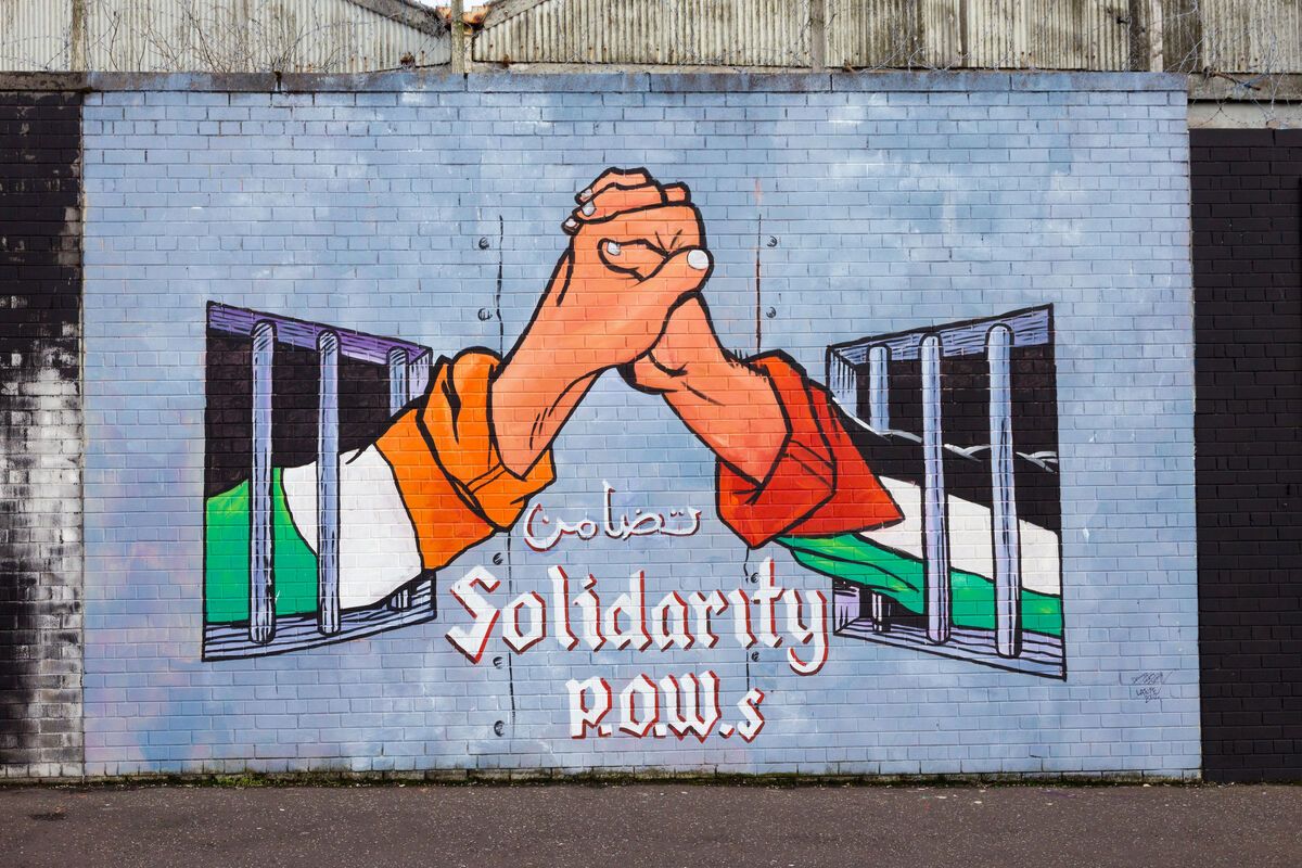 Mural, politieke muurschildering Belfast