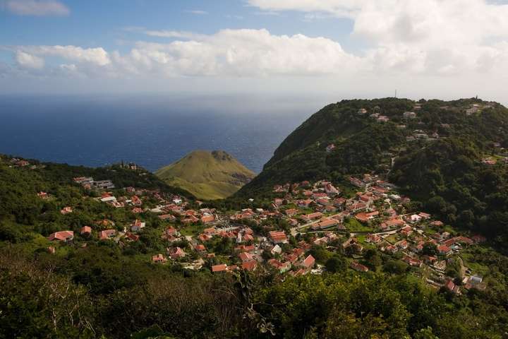 Het vulkanische eiland Saba