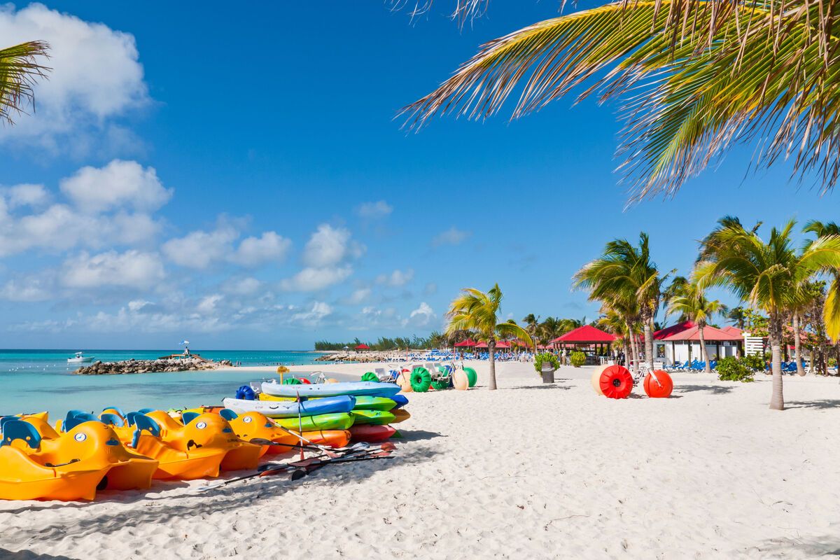 Een strand op Eleuthera