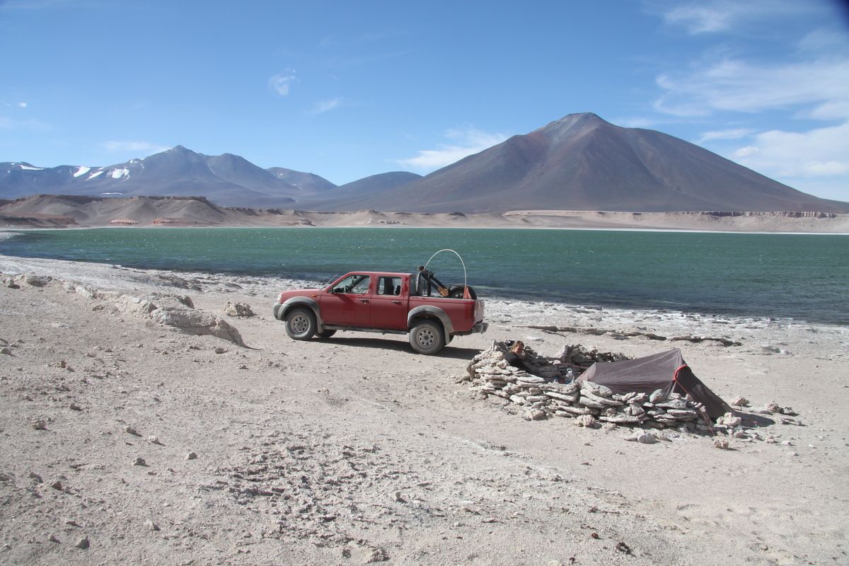 Tent bij Laguna Verde