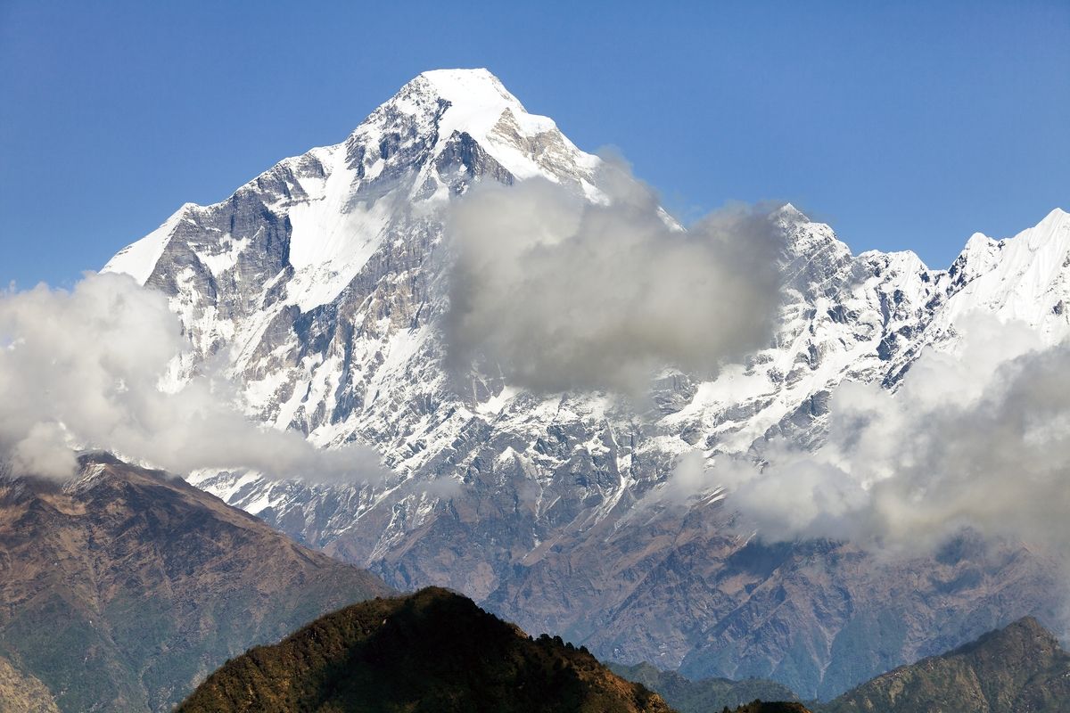 Uitzicht op de berg Dhaulagiri