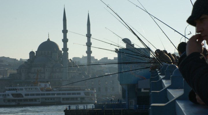 Galata-brug in Istanbul