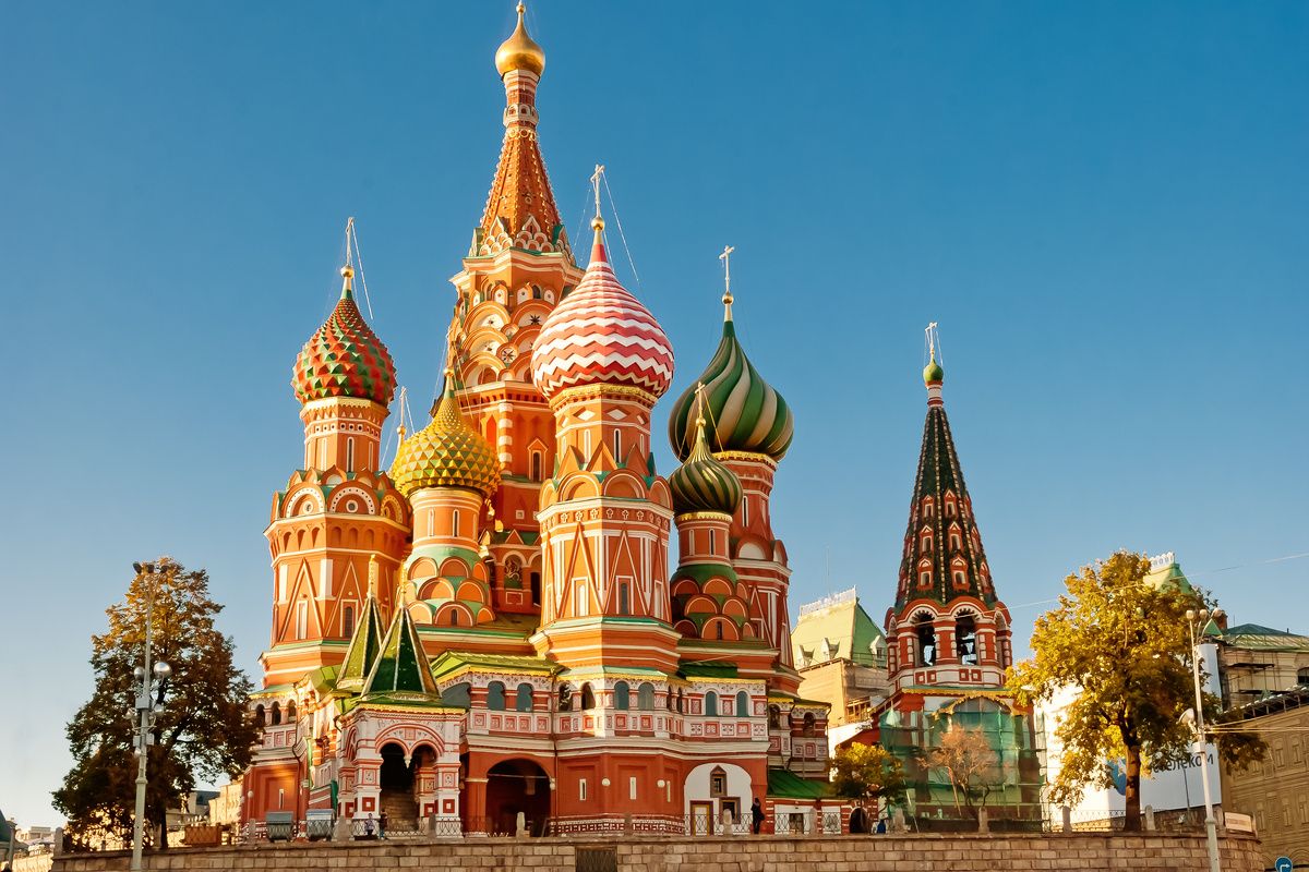 St. Basil's Cathedral in St. Petersburg
