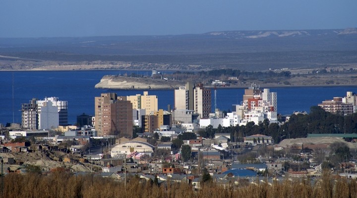 Uitzicht op de stad Puerto Madryn