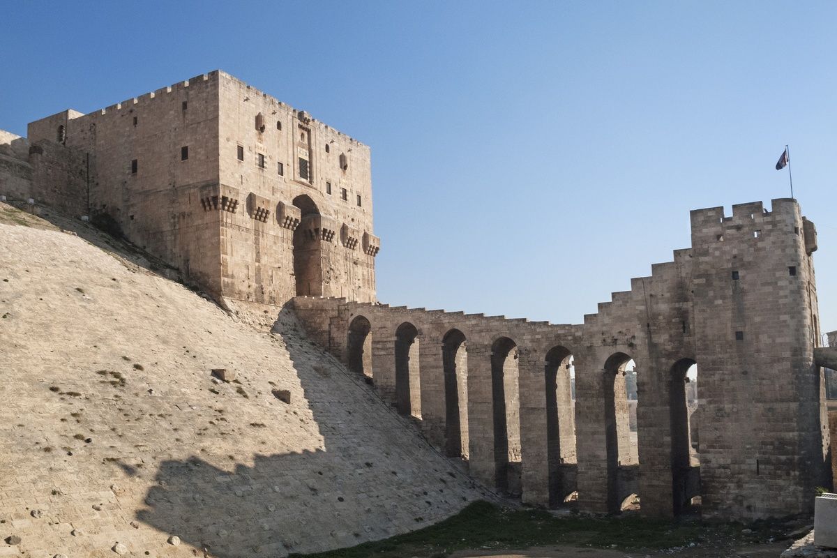 Uitzicht citadel Aleppo, Syri&euml;