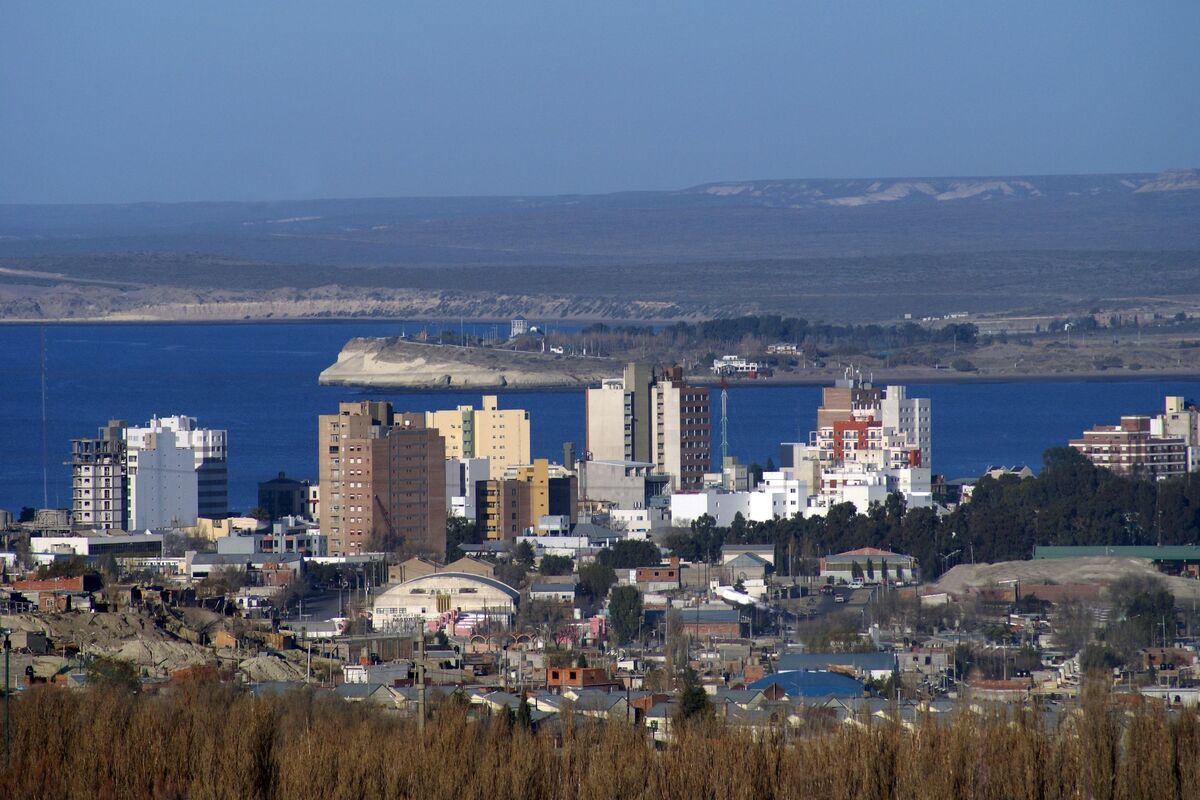 Uitzicht op de stad Puerto Madryn
