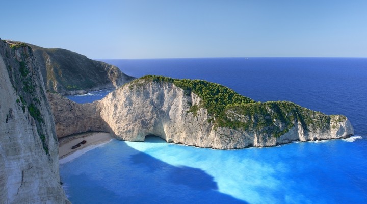 Rotsachtige kust van Zakynthos