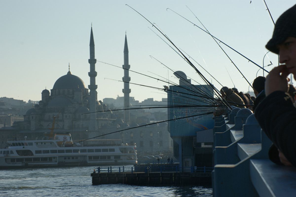 Galata-brug in Istanbul