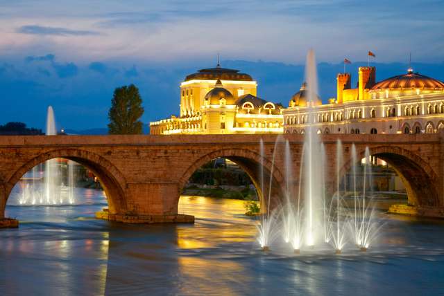 De vliegvelden in Macedonië
