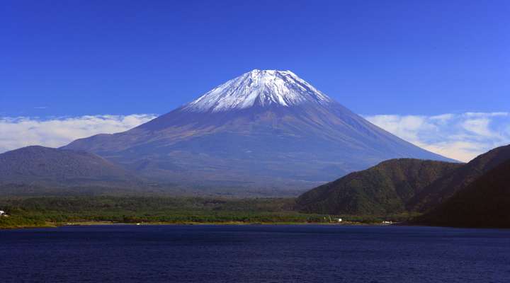 Besneeuwde toppen van berg Fuji