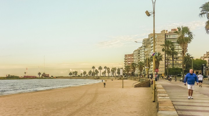 Strand Montevideo, hoofdstad Uruguay