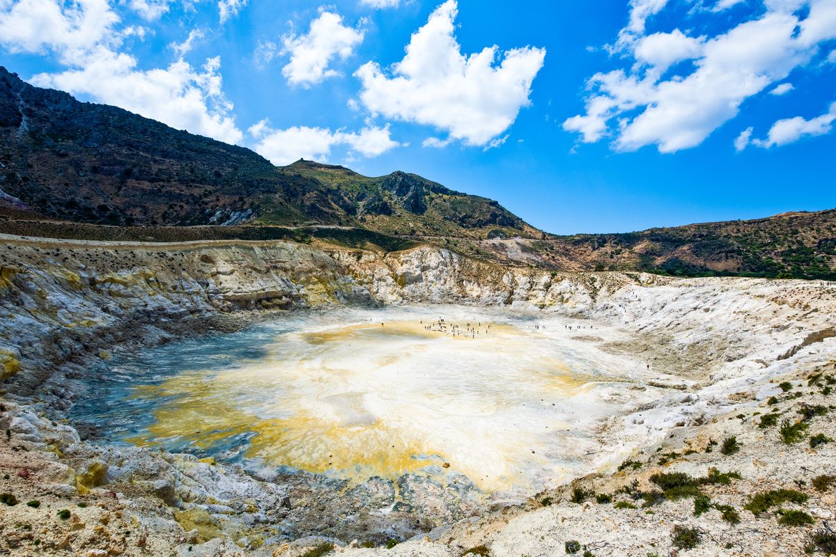 Dodekanesos vulkaankrater op Nissyros