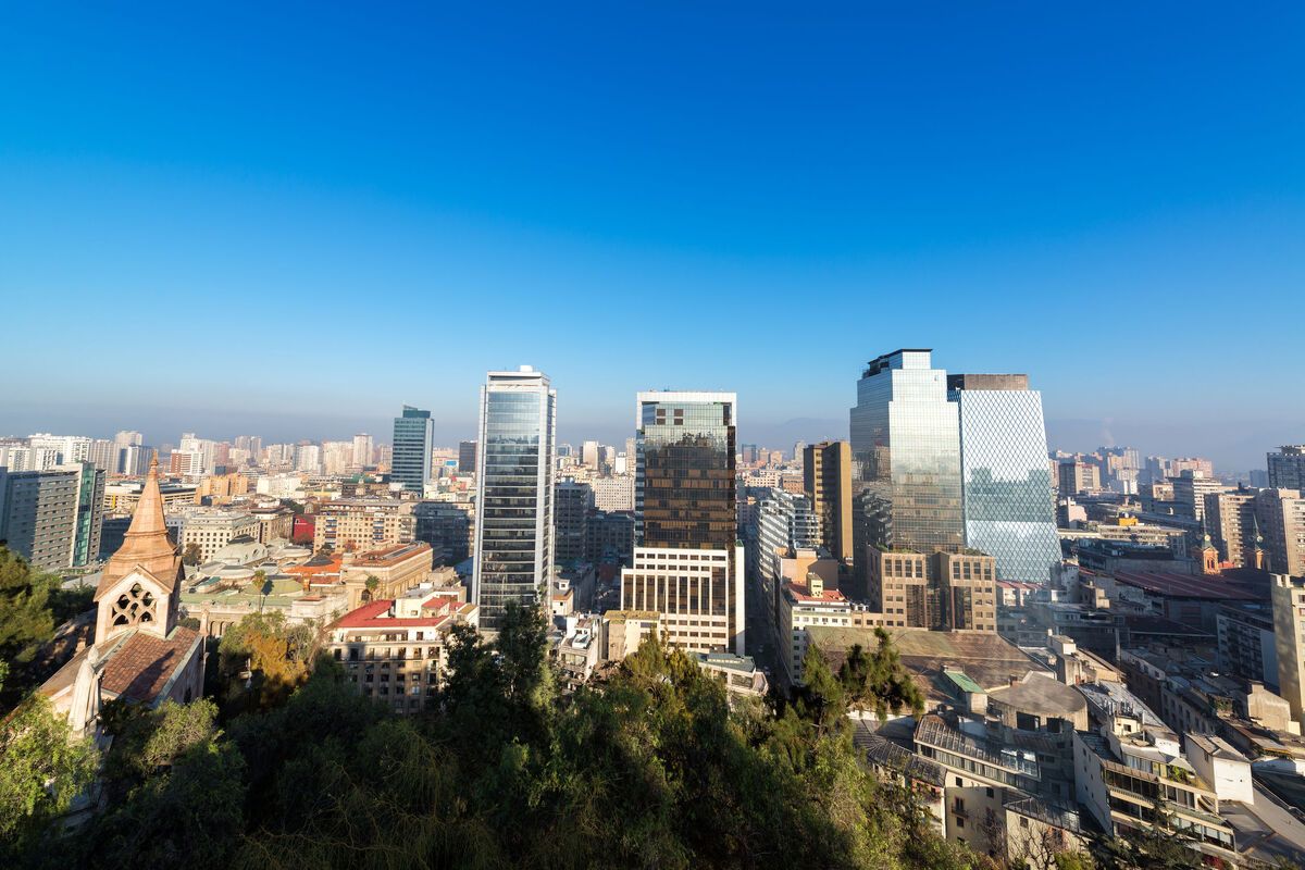 Uitzicht op Santiago de Chile