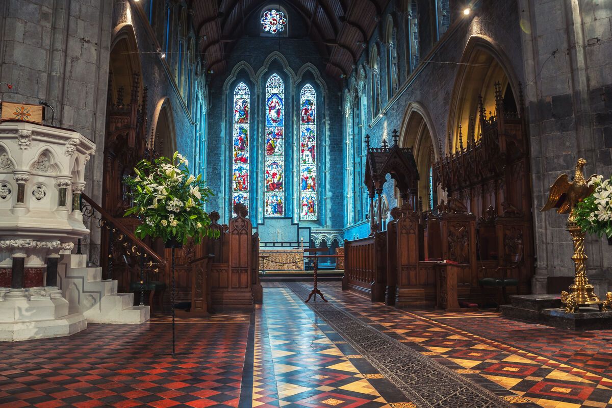 De binnenkant van de St. Canice&rsquo;s Cathedral